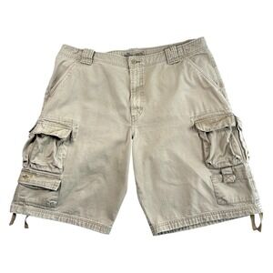 Vintage Y2K Lee Dungarees Mens Baggy Cargo Paratrooper Shorts Size 38 Utility